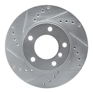 R1 Concepts EDZ-31027L Brake Rotor Drilled and Slotted Silver